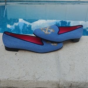 Sterling & Burke LTD Blue Anchor Loafers